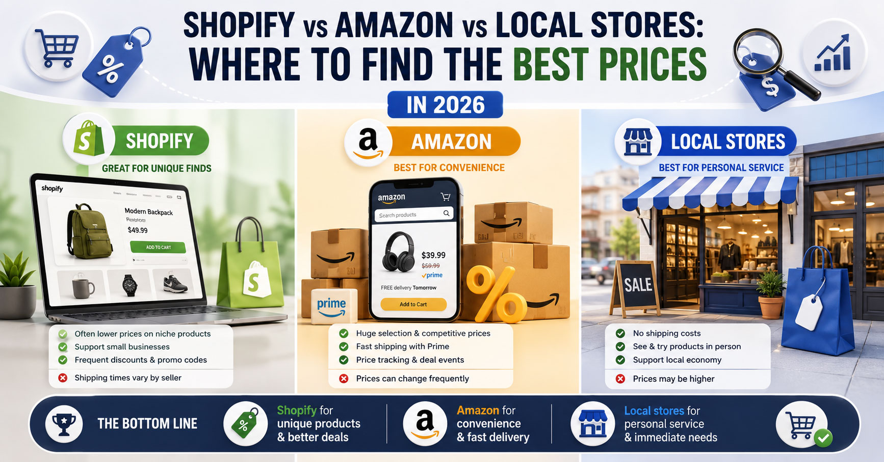 Shopify vs Amazon vs Local Stores: Where to Find the Best Prices in 2026